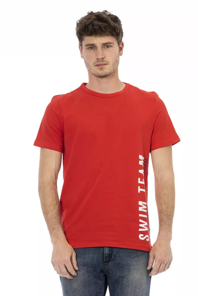 Rotes Baumwoll-T-Shirt für Herren