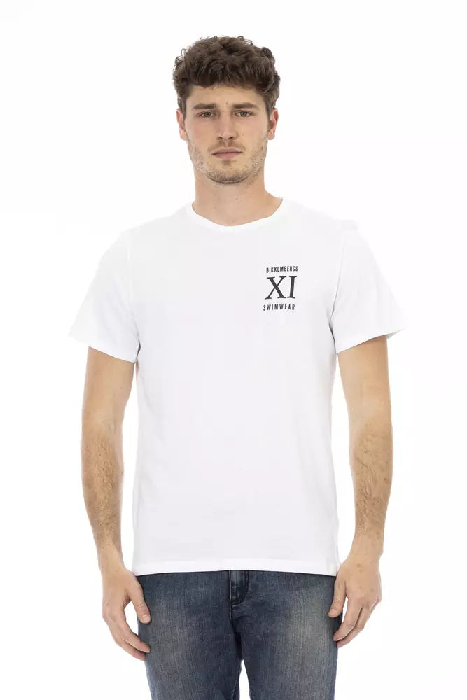 Weißes Baumwoll-T-Shirt für Herren