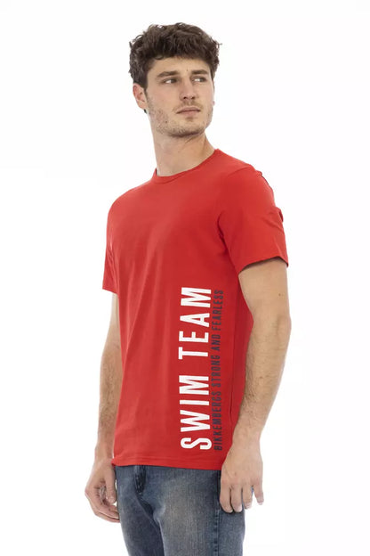 Rotes Baumwoll-T-Shirt für Herren