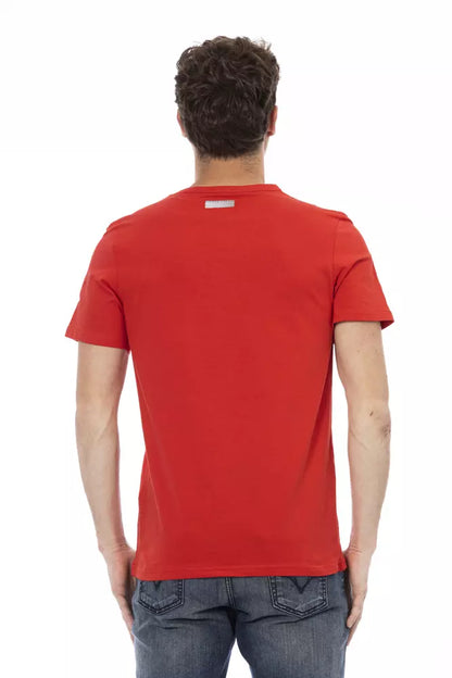 Rotes Baumwoll-T-Shirt für Herren