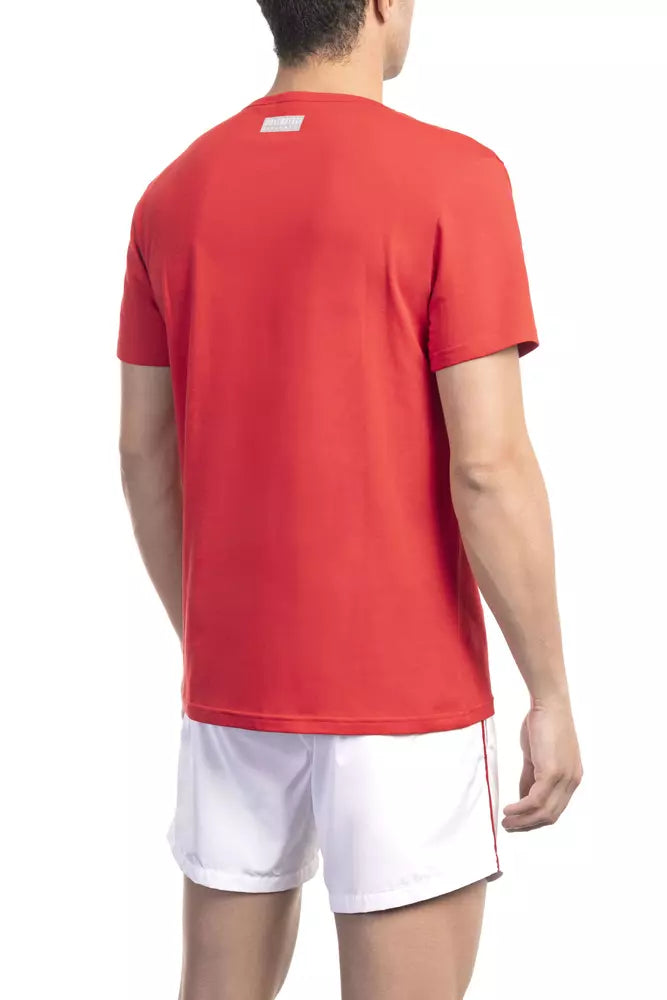 Rotes Baumwoll-T-Shirt für Herren