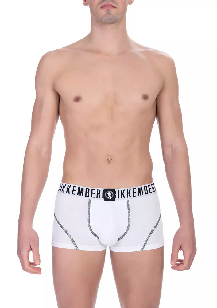 Weiße Herren-Boxershorts aus Baumwolle