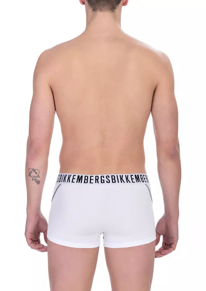 Weiße Herren-Boxershorts aus Baumwolle