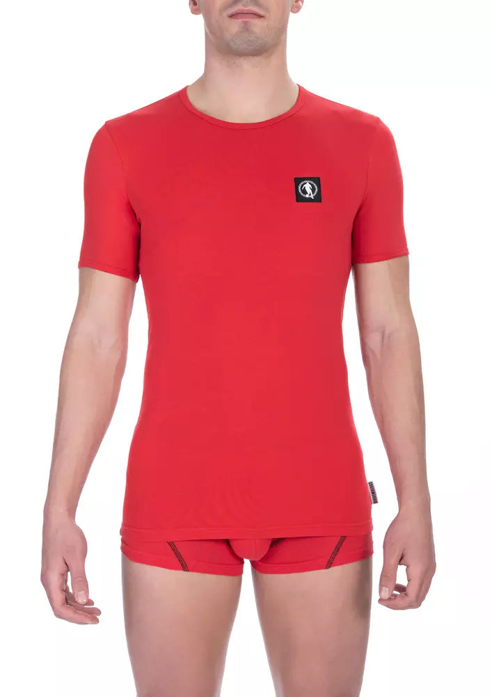 Rotes Baumwoll-T-Shirt für Herren