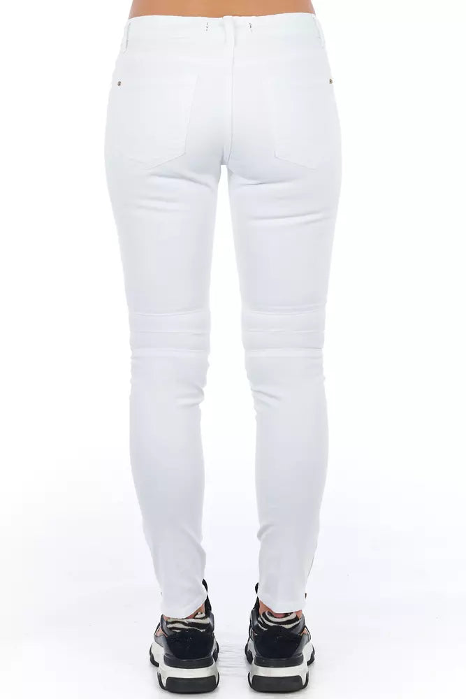 Weiße Baumwolljeans für Damen