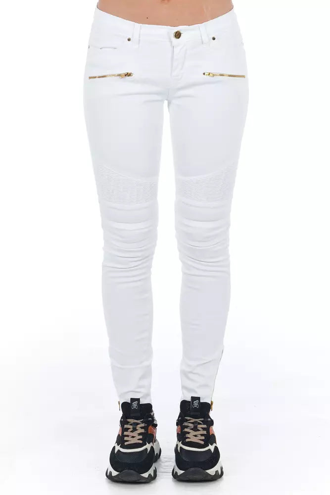 Weiße Baumwolljeans für Damen