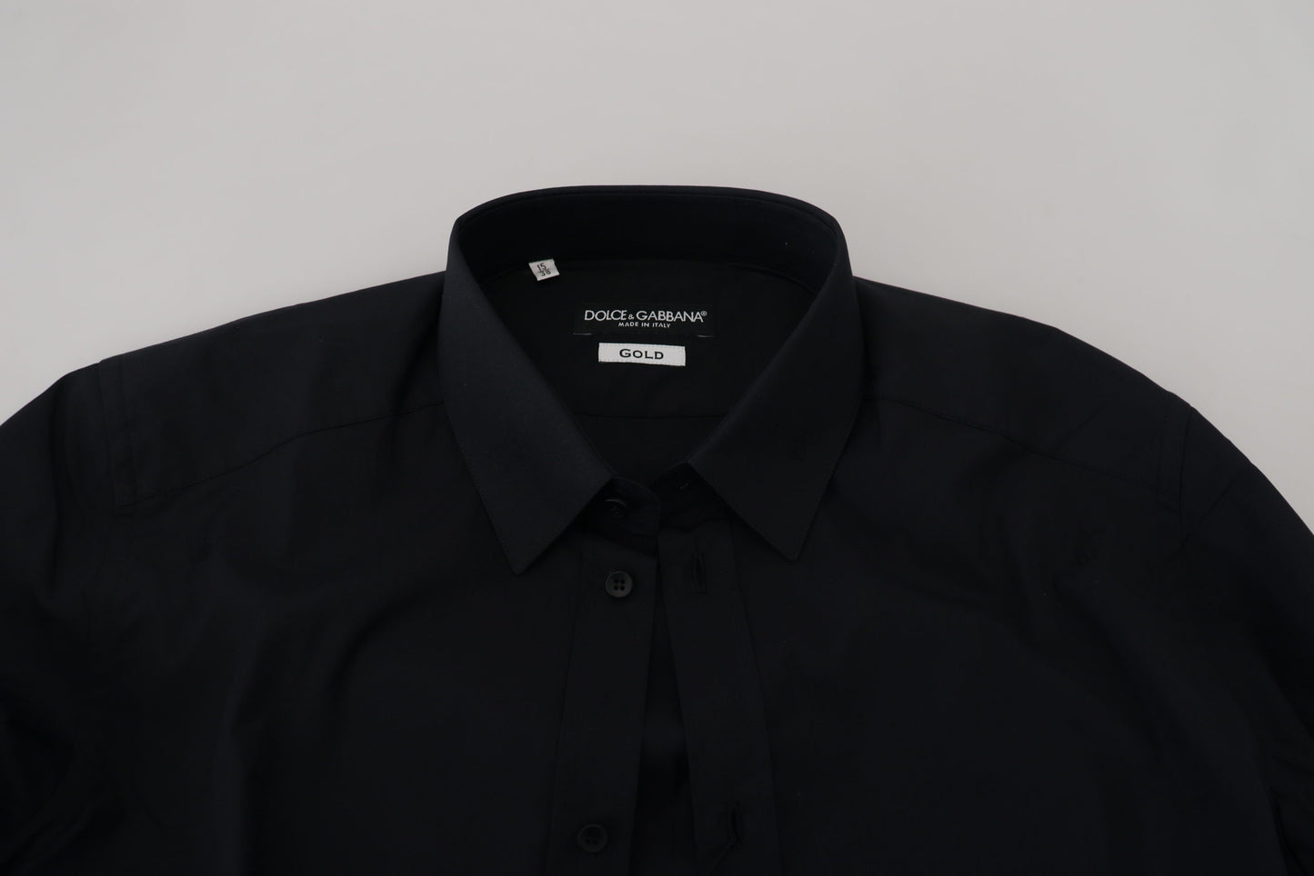 Chic Black Cotton Dress Shirt