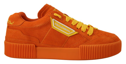 Schicke orange Wildleder-Schnürsneaker