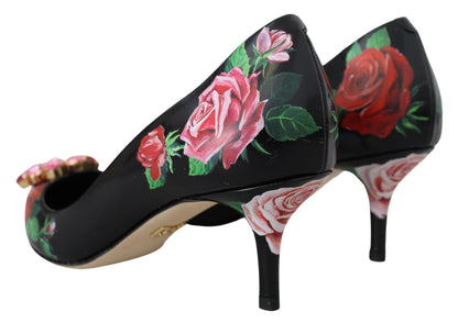 Elegante Pumps mit floralem Kristall