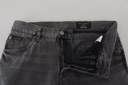 Eleganter grau karierter Denim-Schatz