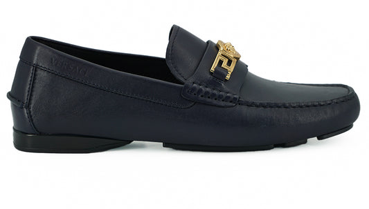 Elegante Loafer aus Kalbsleder in Marineblau