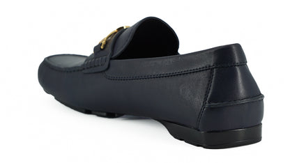 Elegante Loafer aus Kalbsleder in Marineblau