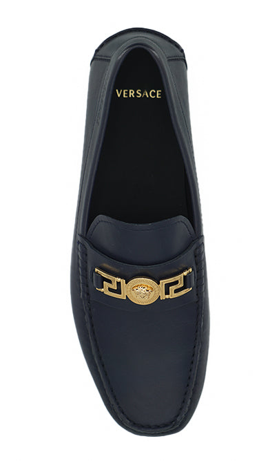 Elegante Loafer aus Kalbsleder in Marineblau