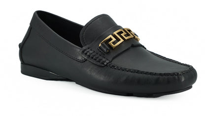 Elegante schwarze Herren-Loafer aus Kalbsleder