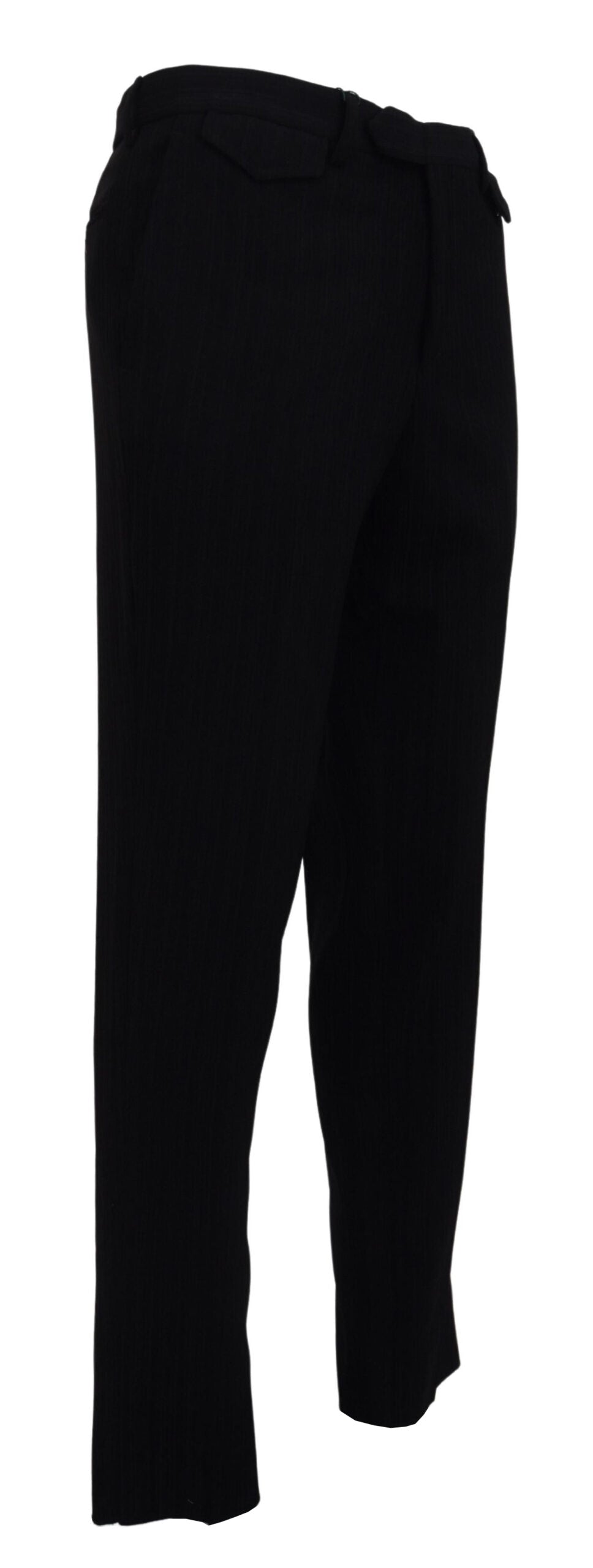 Elegante schwarze italienische Designerhose