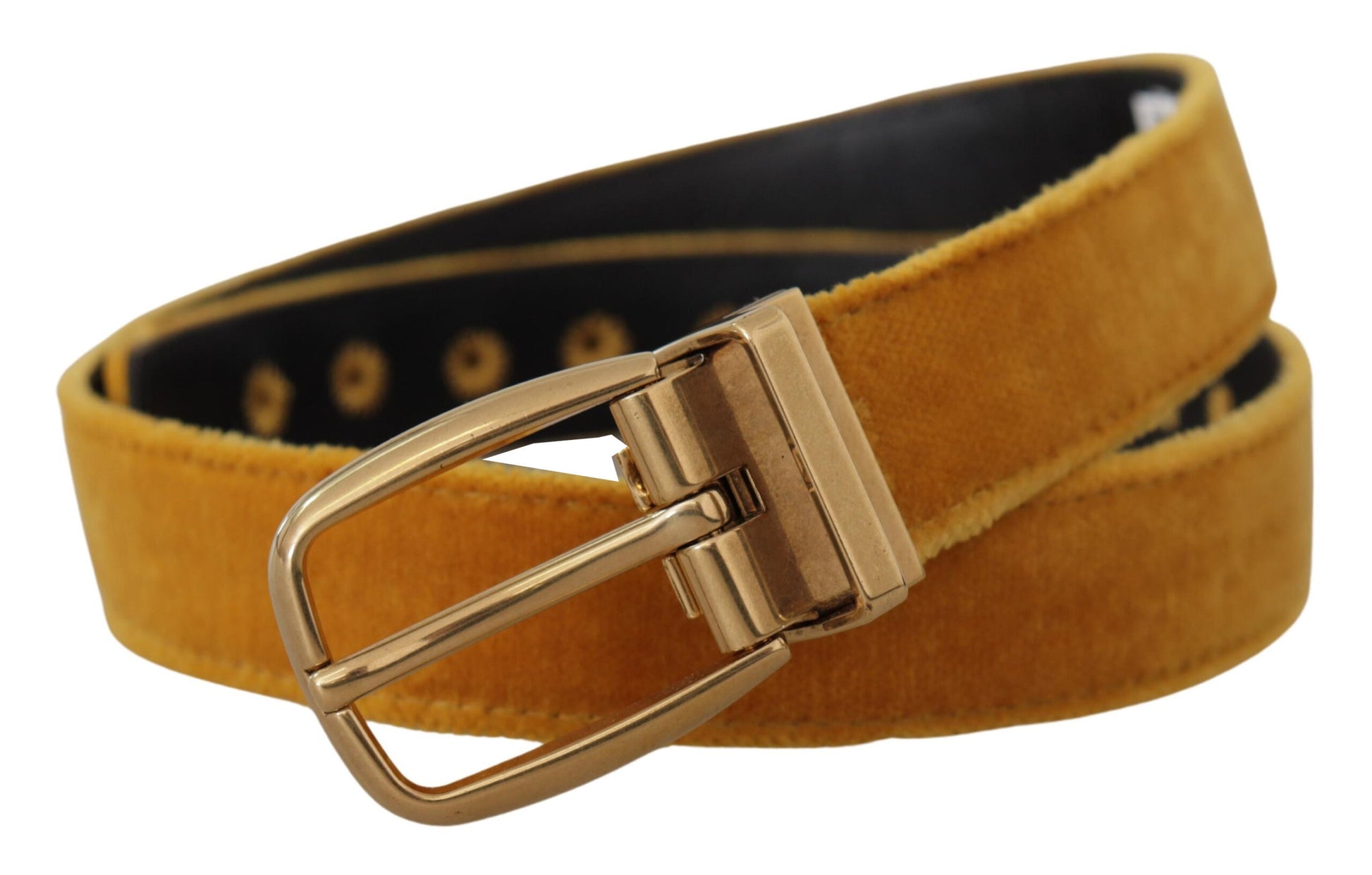 Elegant Velvet Gold Buckle Women's Belt