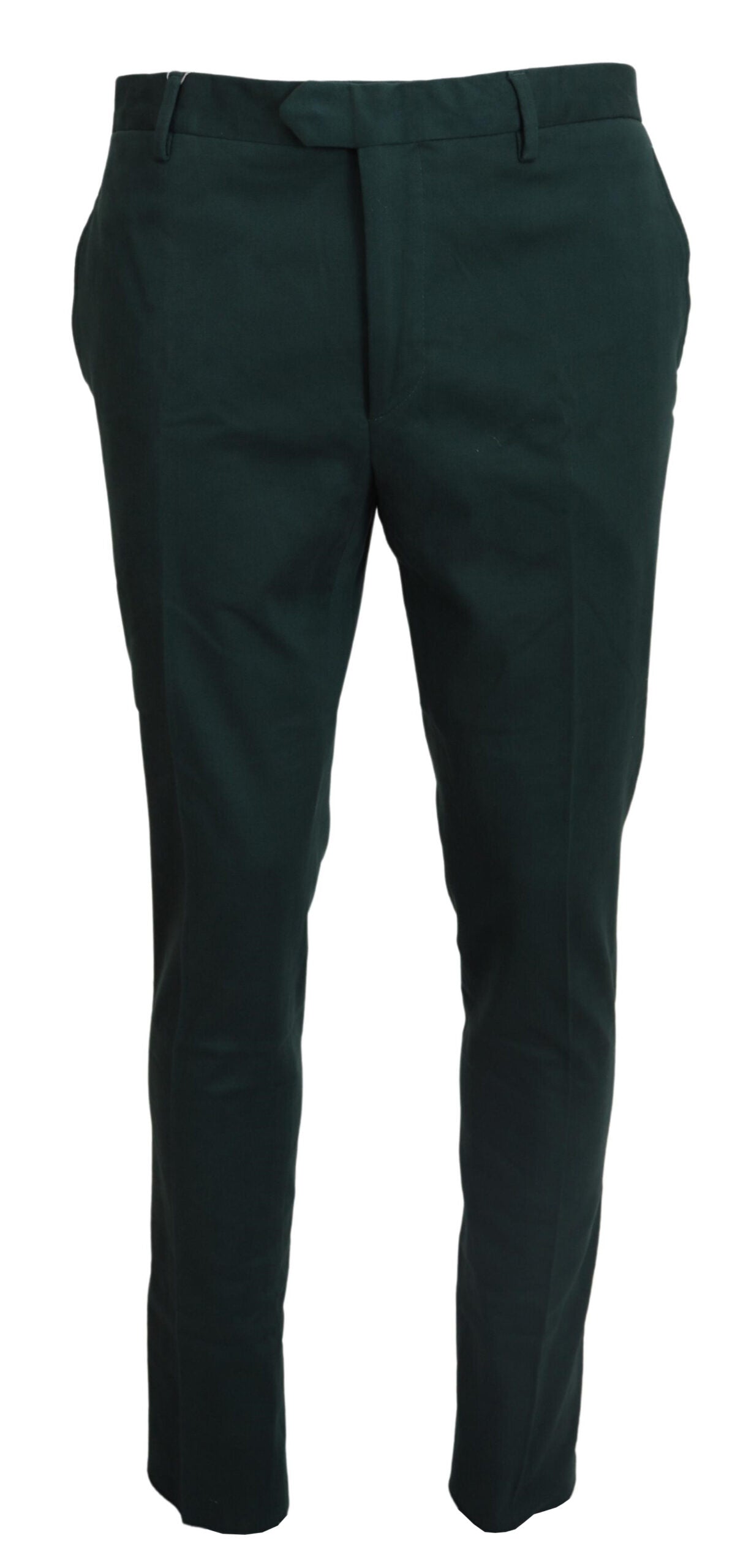 Elegante dunkelgrüne Chinohose