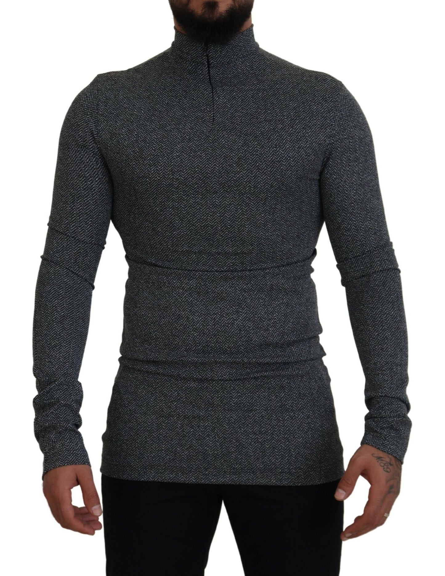 Eleganter dunkelgrauer Pullover