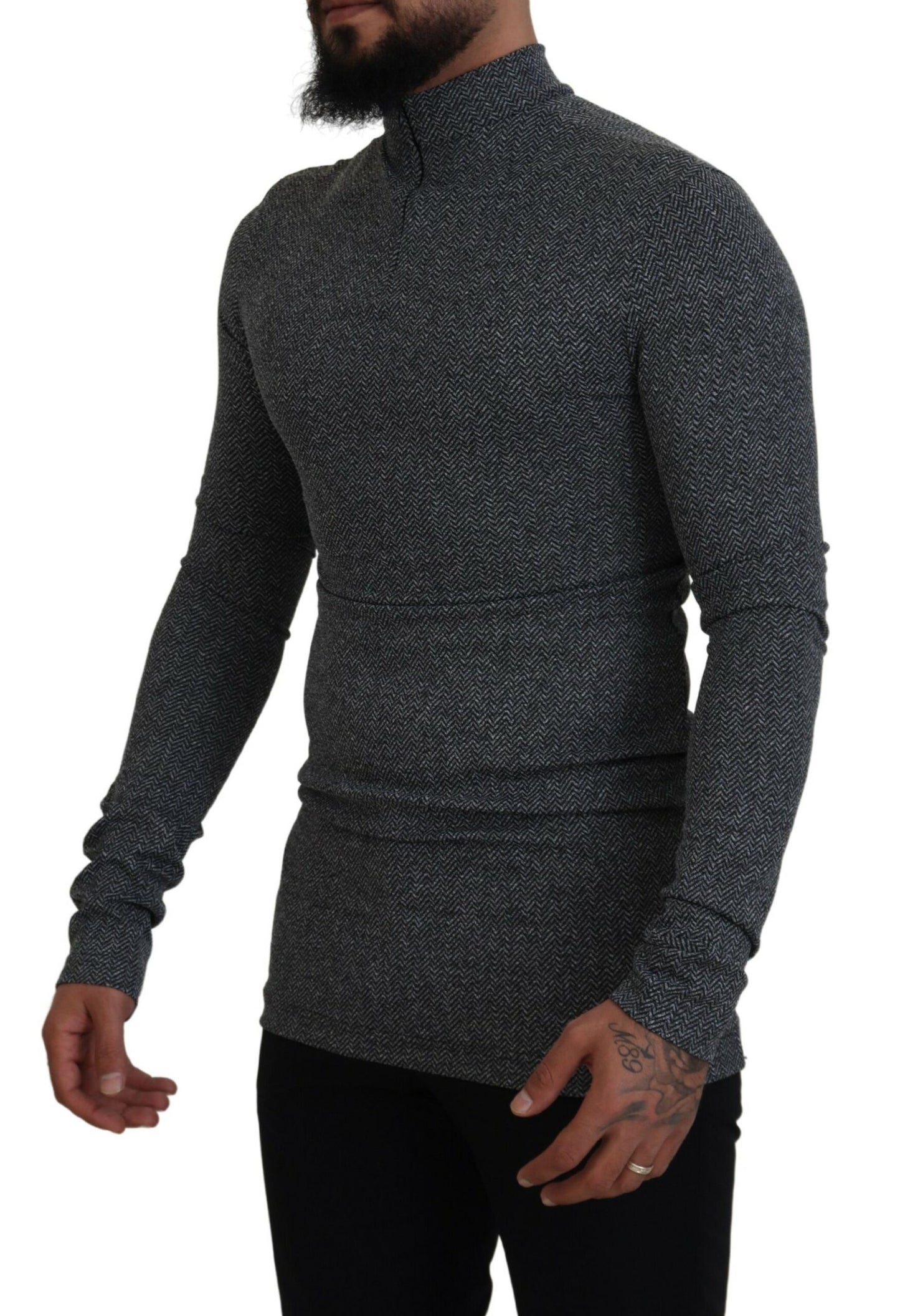 Eleganter dunkelgrauer Pullover