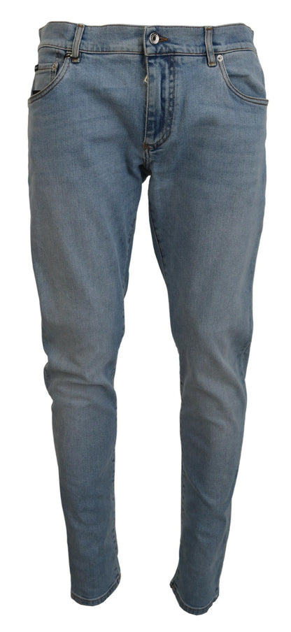 Elegante Slim Fit Hellblaue Jeanshose