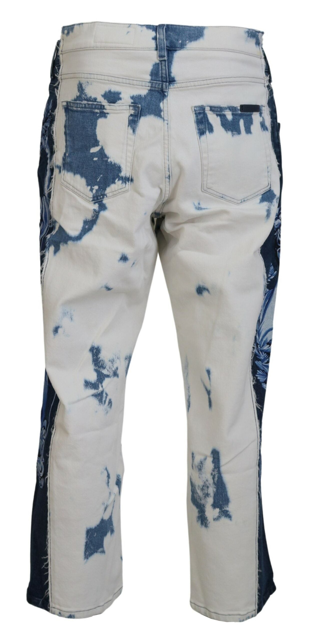 Elegante Loose Fit Denim-Hose mit einzigartigem Print