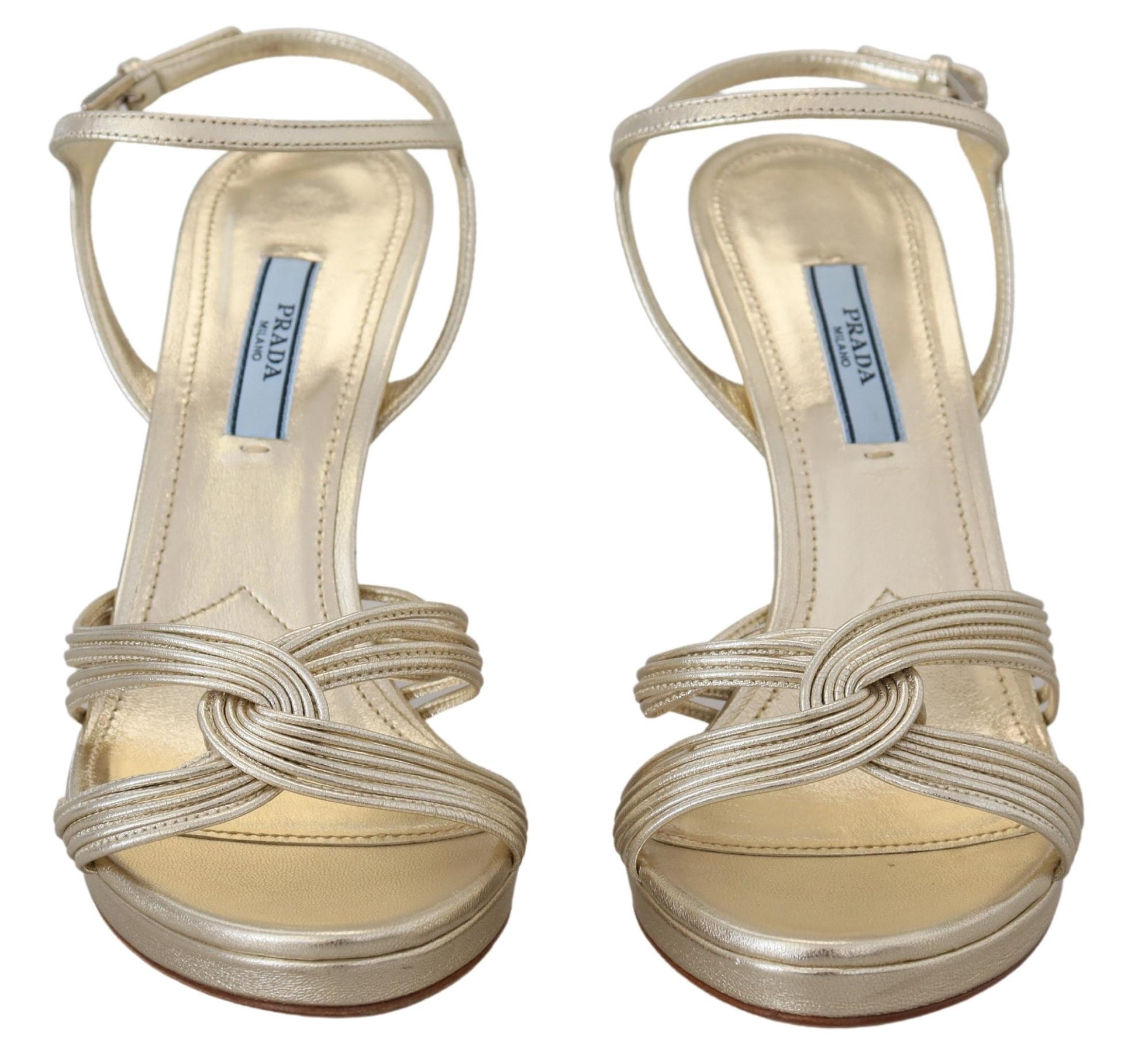 Elegante Sandalen mit goldenem Stilettoabsatz