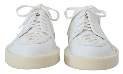 Elegant White Low Top Oxford Sneakers