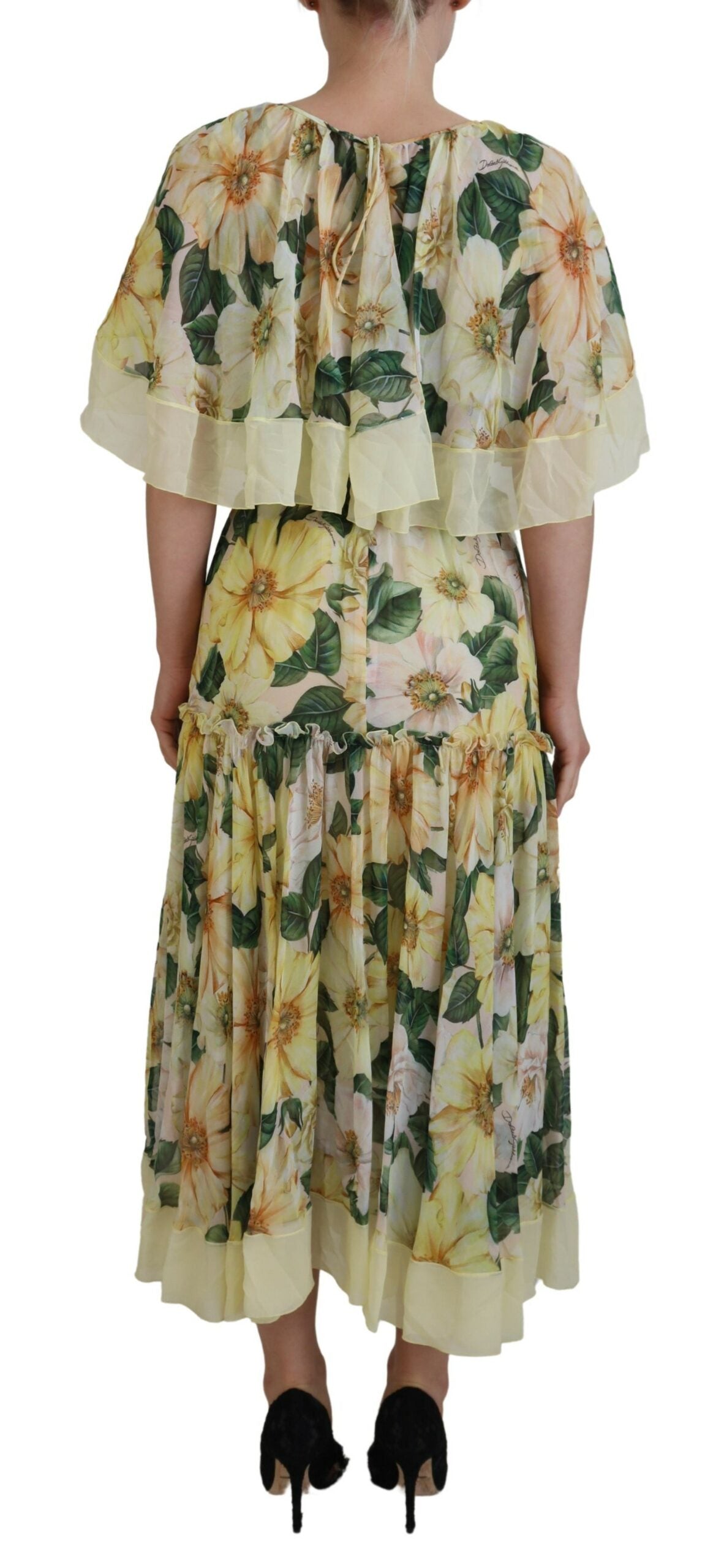 Elegant Silk Floral Maxi Dress