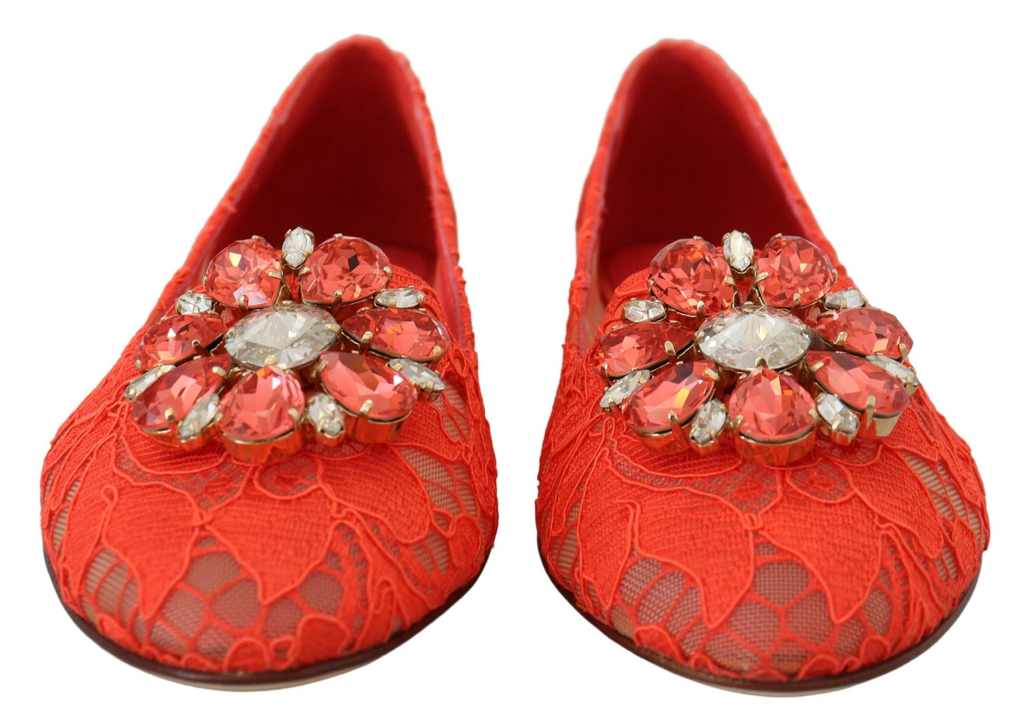 Elegante Lace Vally Flats in Korallenrot