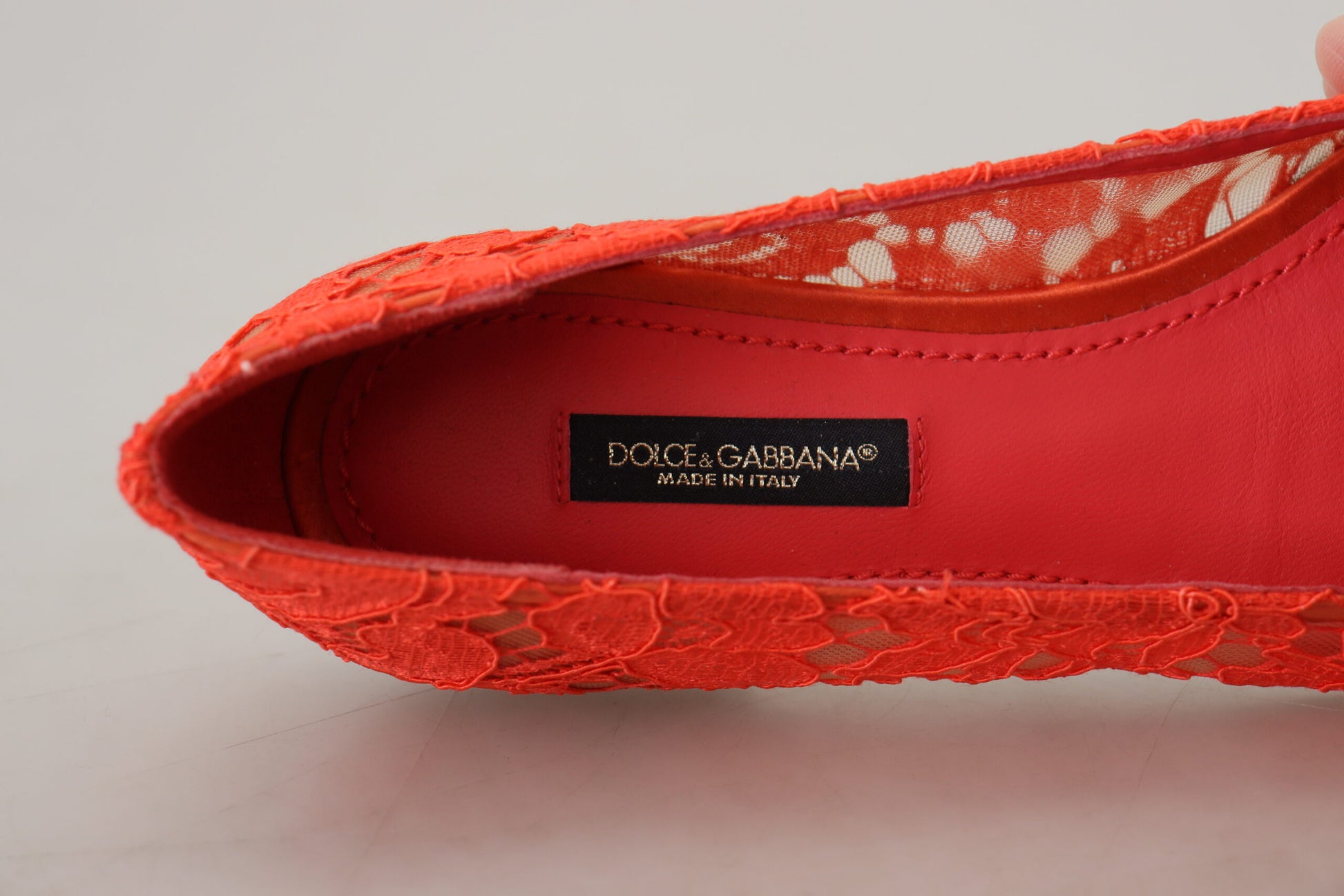 Elegante Lace Vally Flats in Korallenrot