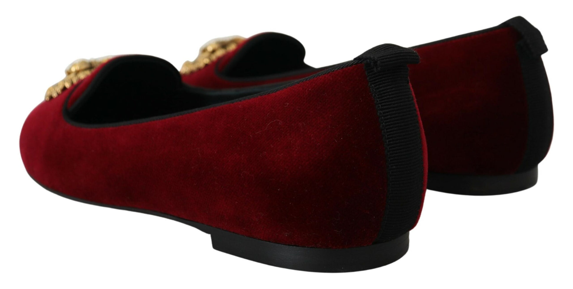 Bordeauxrote Loafer „Devotion“ aus Samt