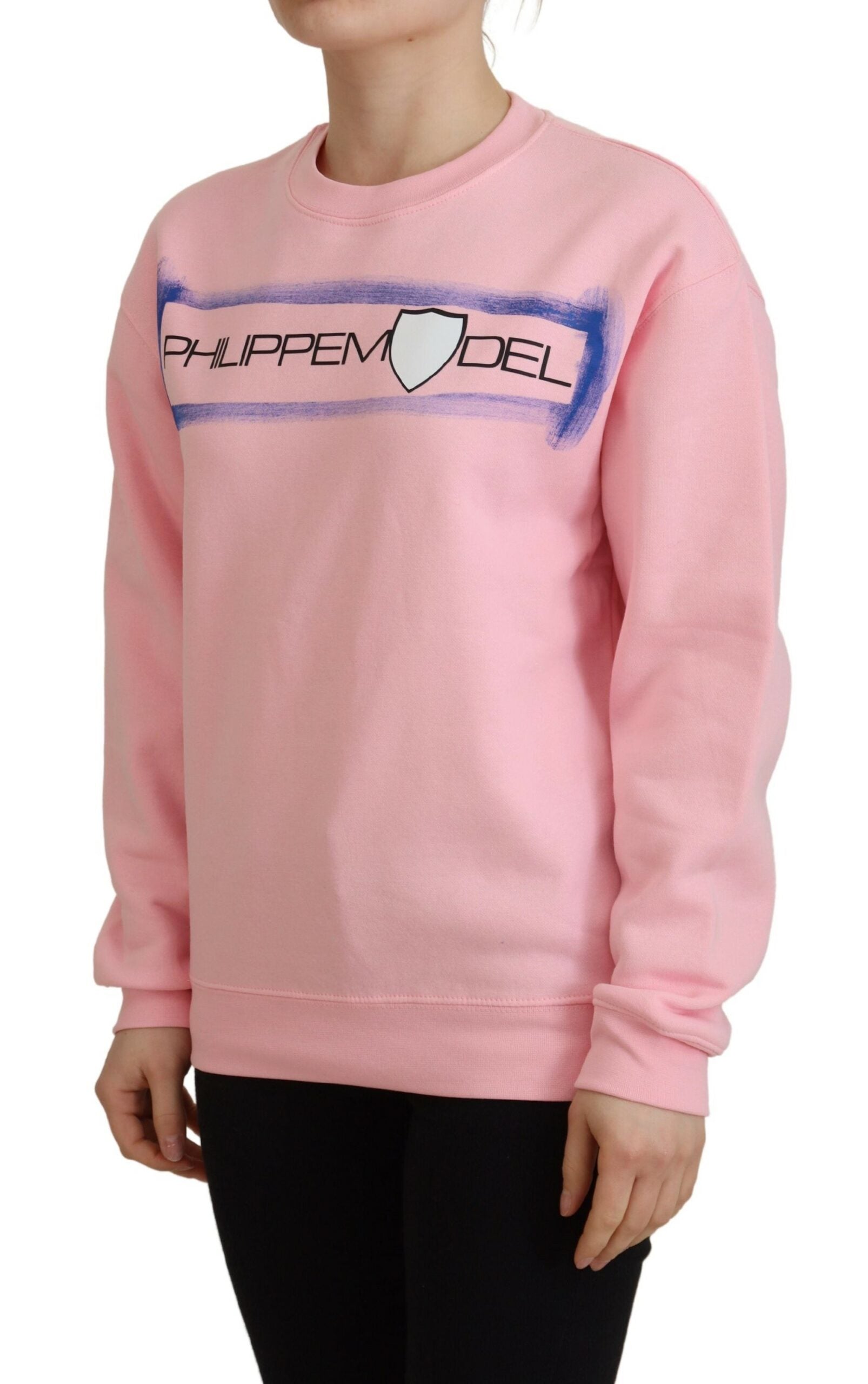 Eleganter rosa Langarmpullover