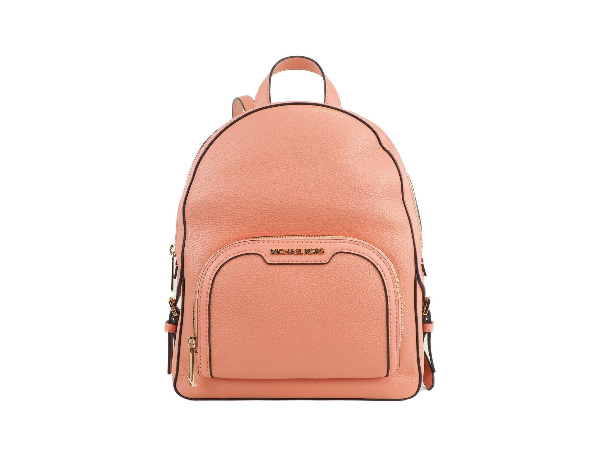 Jaycee Medium Sherbert Rucksack Büchertasche aus genarbtem Leder mit Reißverschlusstasche