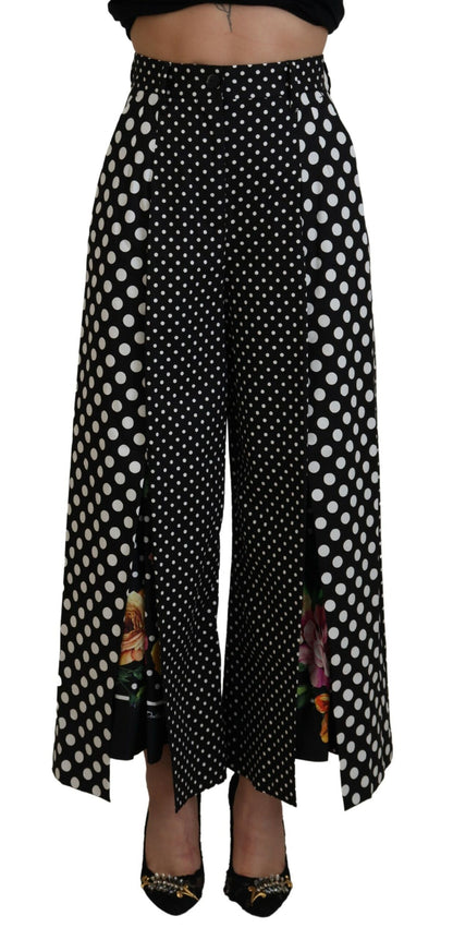 Elegante Polka Dot-Hose mit hoher Taille