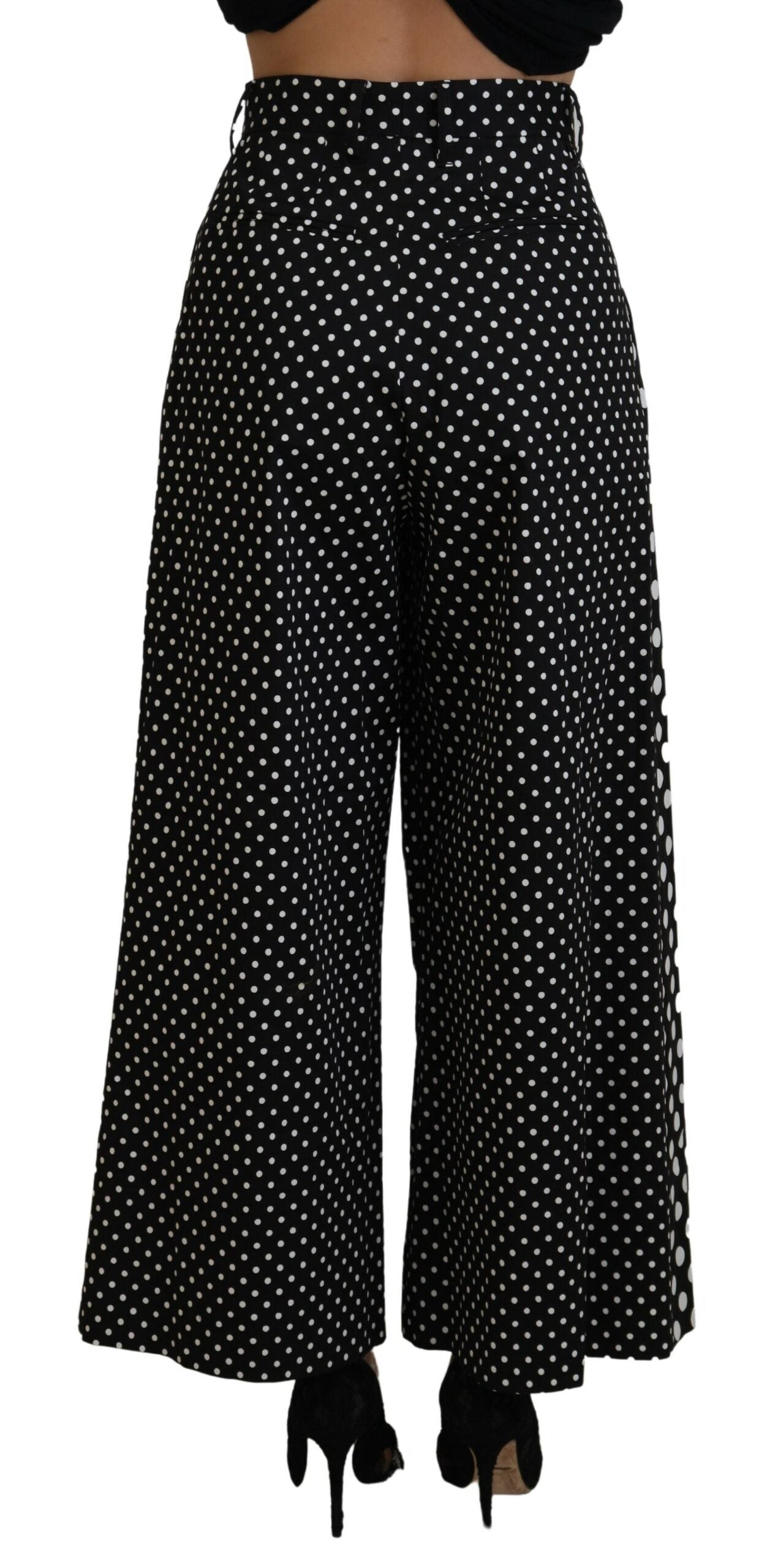 Elegante Polka Dot-Hose mit hoher Taille