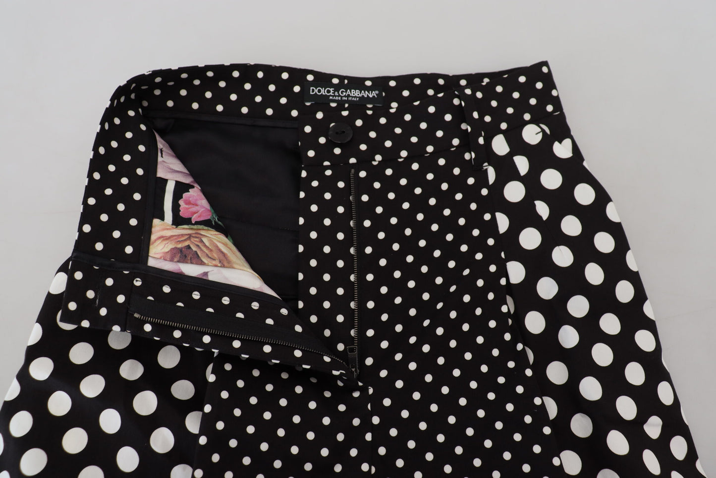 Elegante Polka Dot-Hose mit hoher Taille