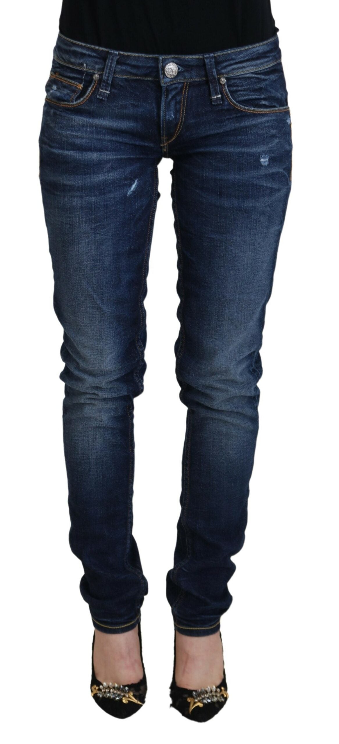 Schicke Low Waist Designer-Skinny-Jeans