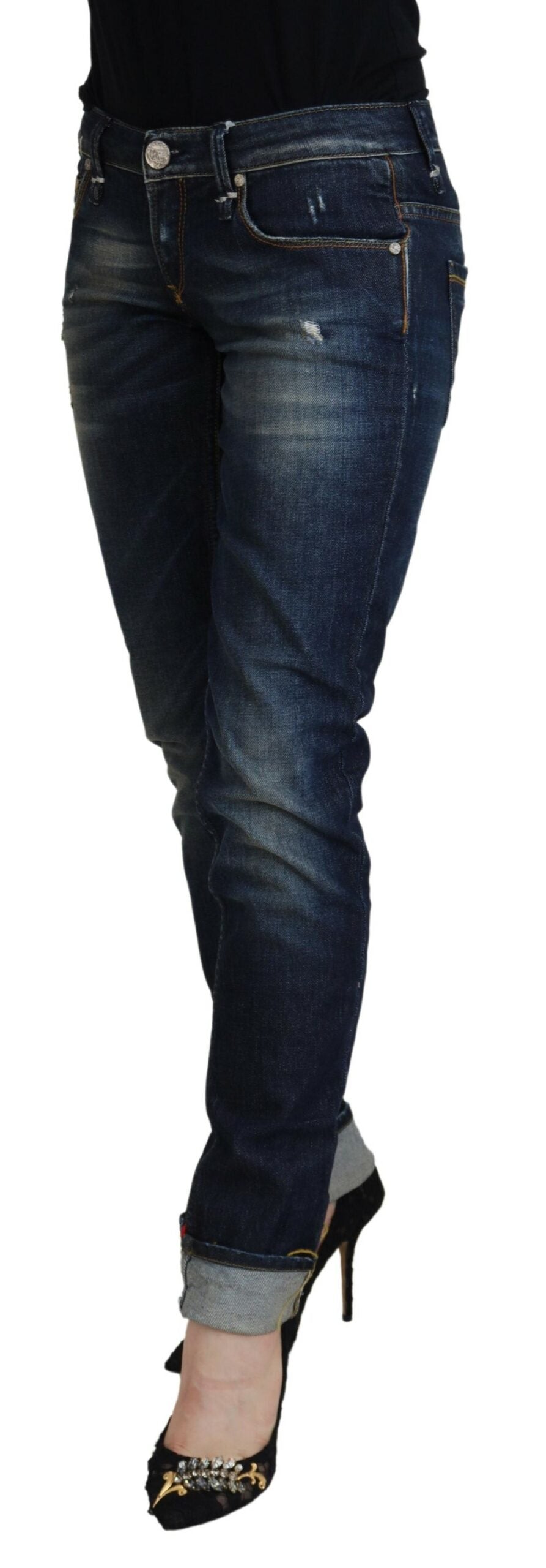 Elegante Slim Fit Jeans mit niedriger Taille