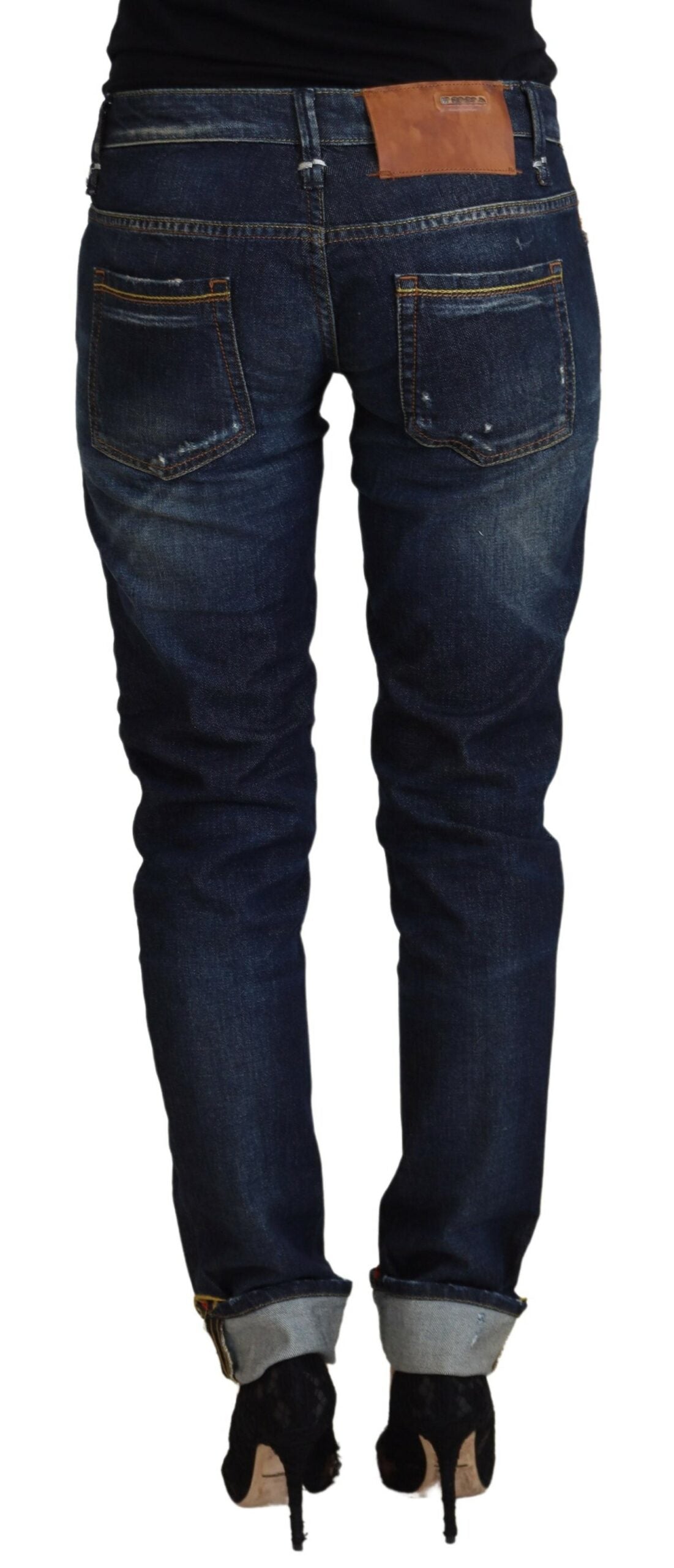 Elegante Slim Fit Jeans mit niedriger Taille