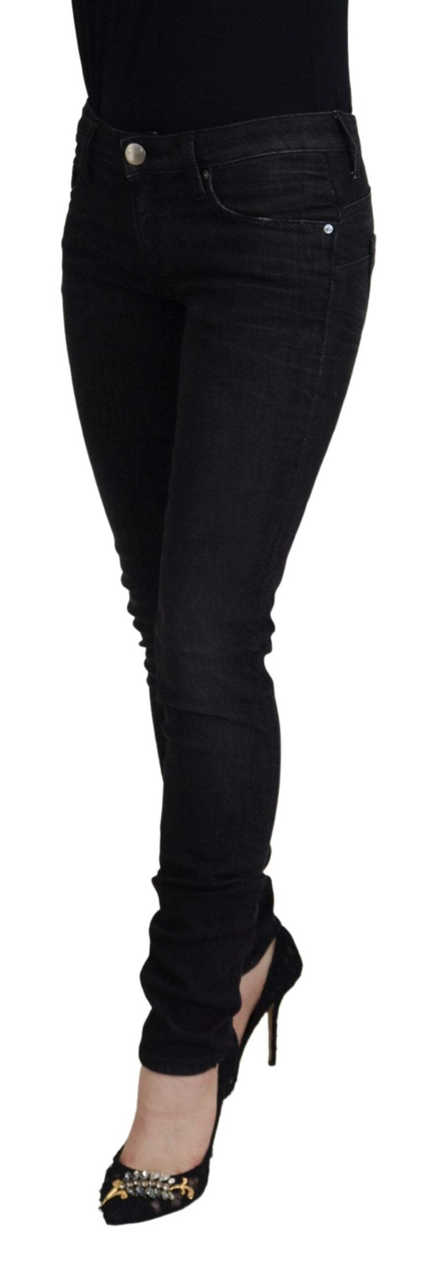 Schicke Low Waist Designer-Skinny-Jeans