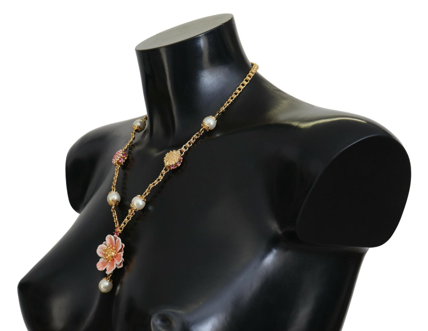 Elegante florale Statement-Charm-Halskette