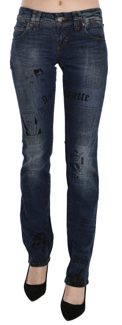 Schicker, blauer Skinny-Jeansstoff von Gazette