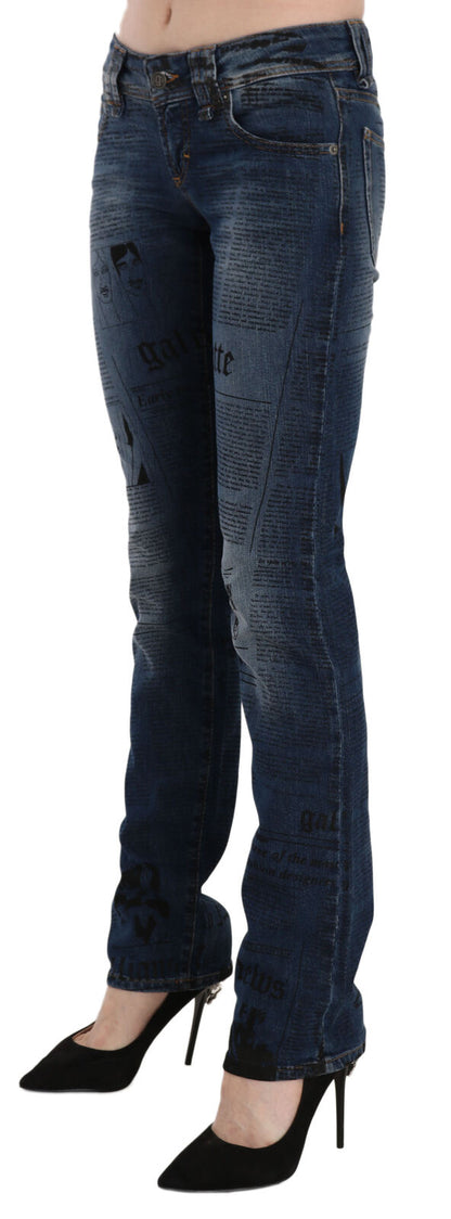 Schicker, blauer Skinny-Jeansstoff von Gazette