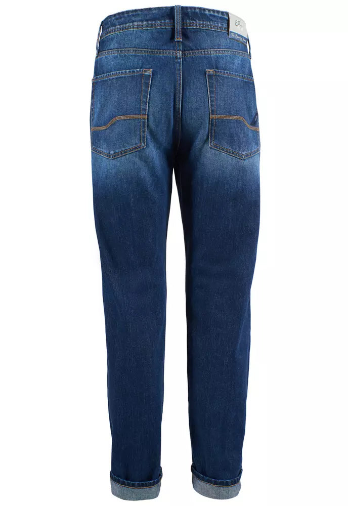 Blue Cotton Men's Jeans