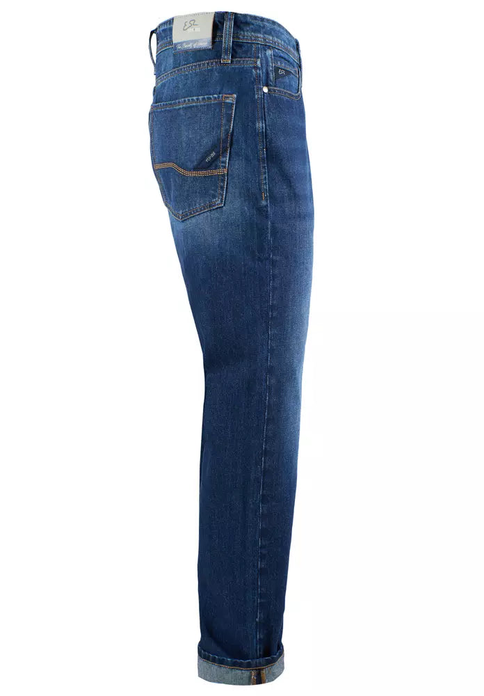 Blue Cotton Men's Jeans