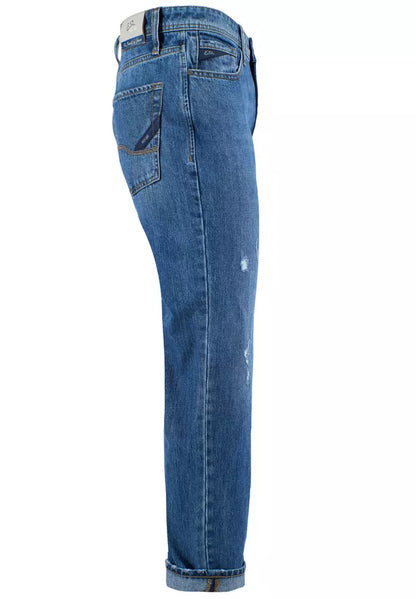 Blue Cotton Men's Jeans