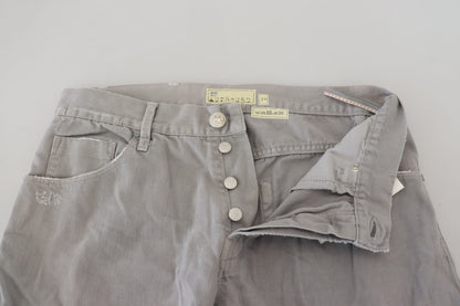 Schlanke Jeans in normaler Denim-Optik in Grau