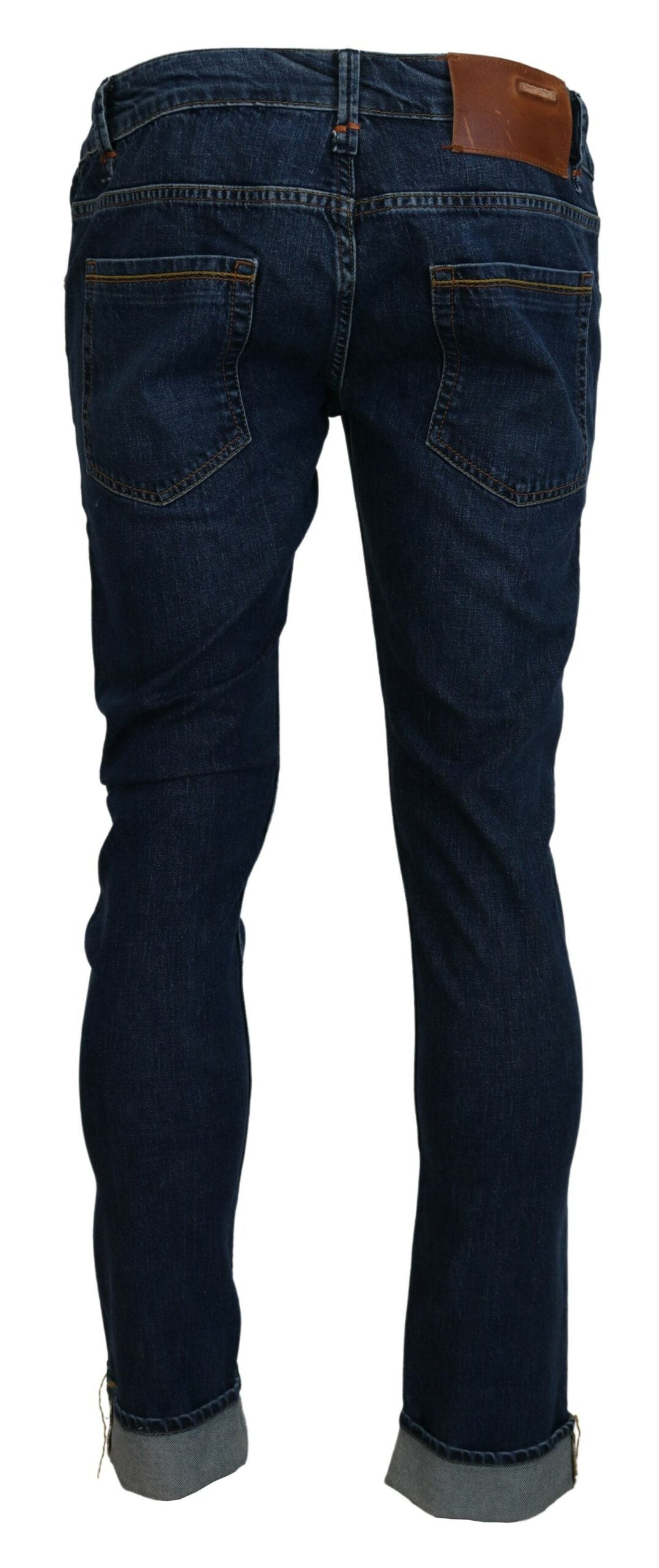 Exquisiter konischer italienischer Denim in Blau