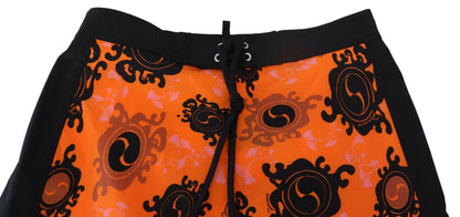 Schicke orange Badeshorts Boxer für Männer