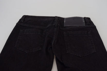 Schicker Slim Fit-Jeansstoff aus Baumwolle in Schwarz